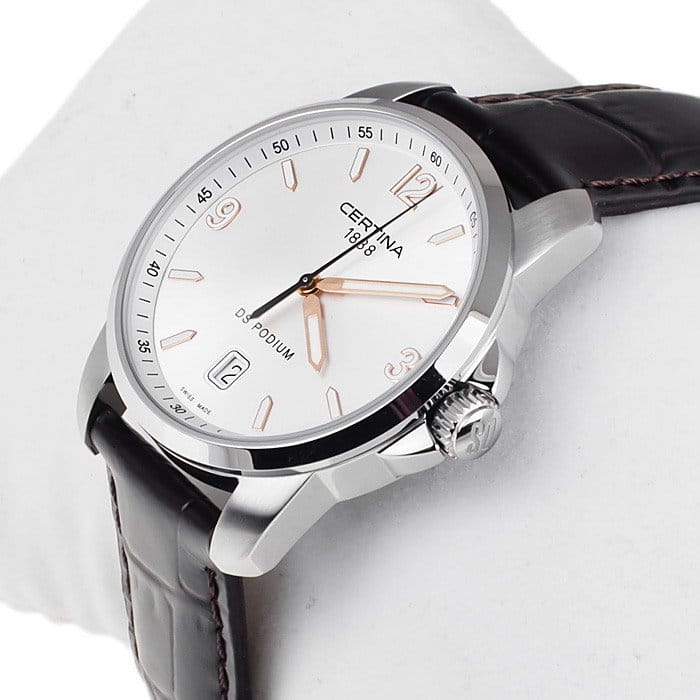 Certina Certina DS Podium C001.410.16.037.01, ds podium швейцария мужские часы на браслете кожаный боковой вид